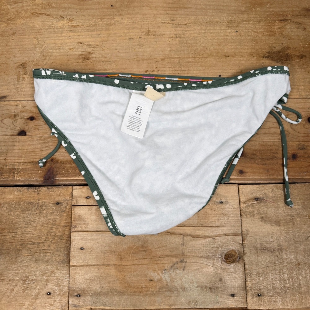 Hobie Olive Green Abstract Print Embroidered Bikini Set Medium NWT/Liner - Picture 14 of 16